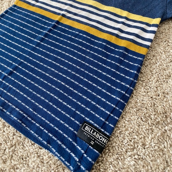 Billabong toddler boys blue yellow striped short sleeve t-shirt tee size 3T - Picture 8 of 8